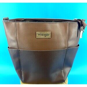 Wrangler Crossbody Bag for Women Vegan Leather Bucket Handbag